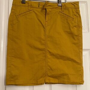 New mustard yellow gold Gap jean skirt 4 27 Anthropologie $79